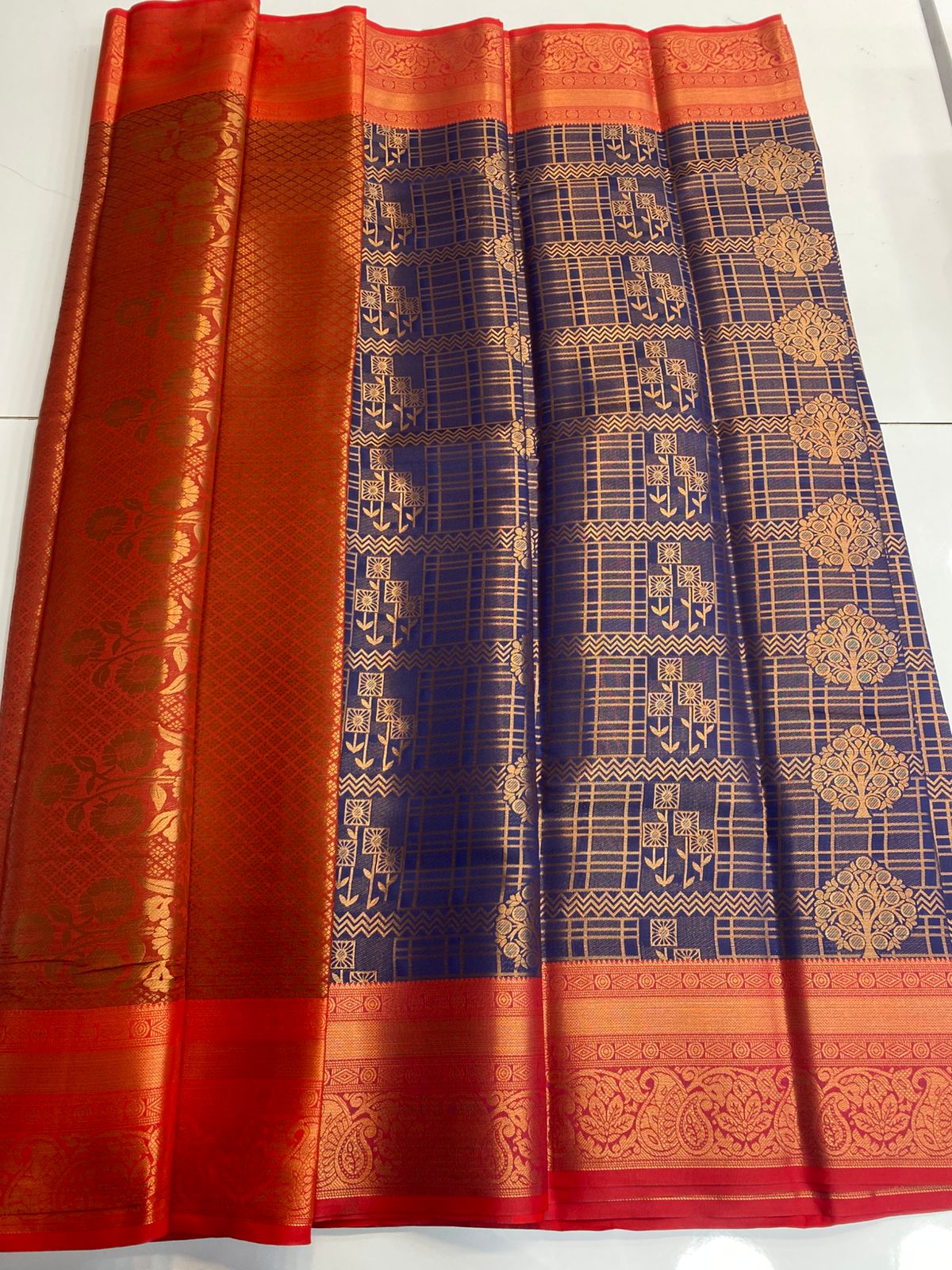 Semi Silk Broket Saree (3113F)