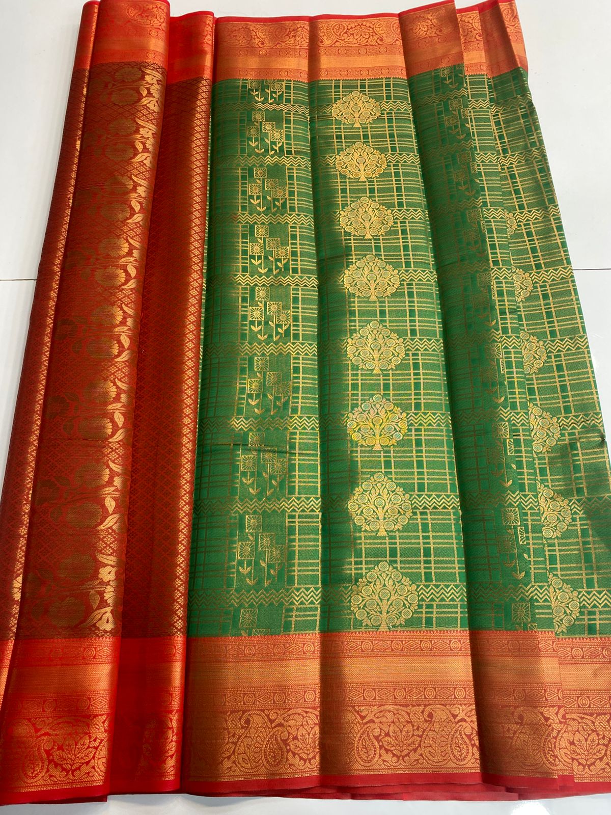 Semi Silk Broket Saree (3113F)