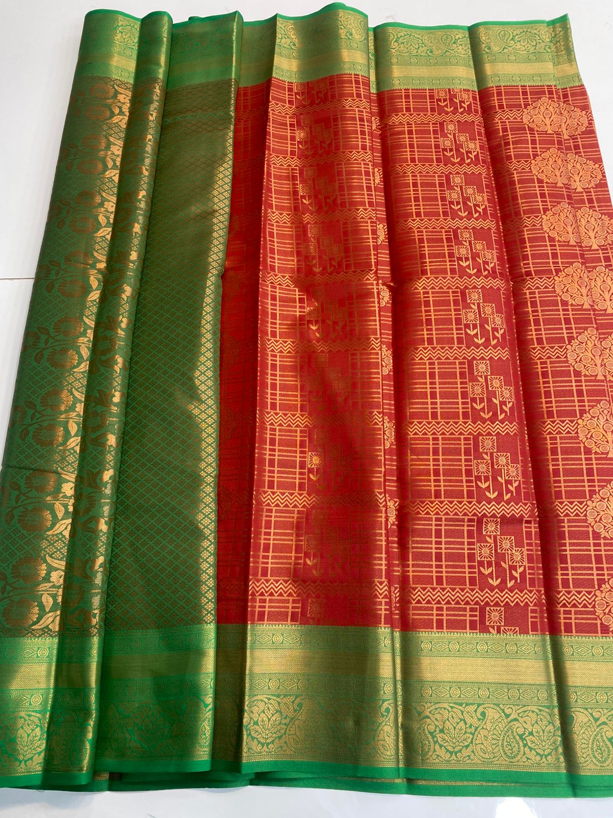 Semi Silk Broket Saree (3113F)