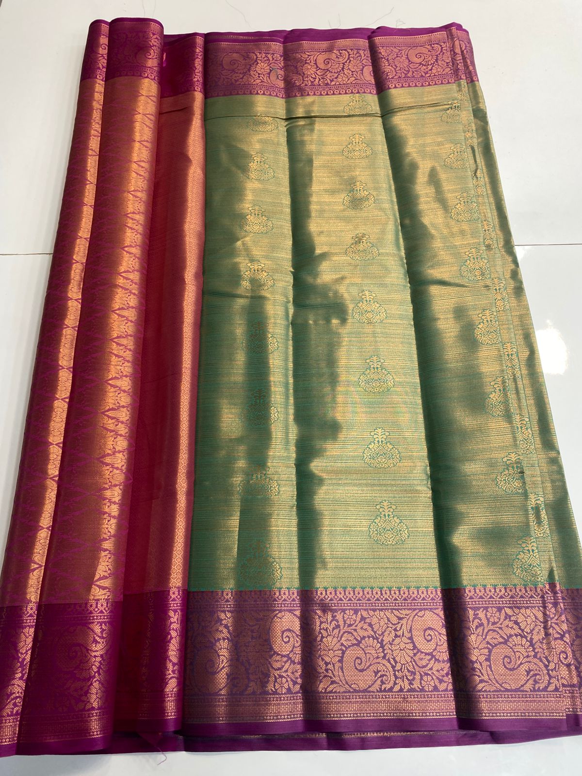 Semi Silk Broket Saree (3113G)