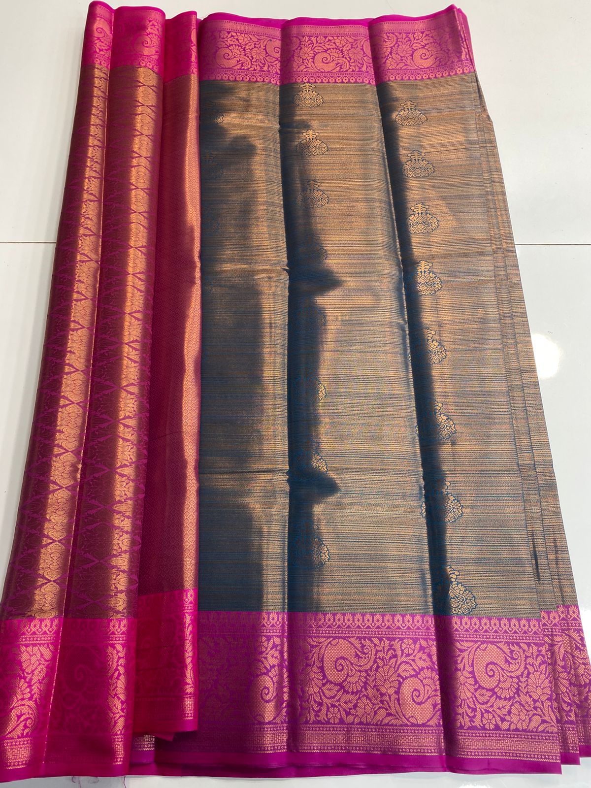 Semi Silk Broket Saree (3113G)
