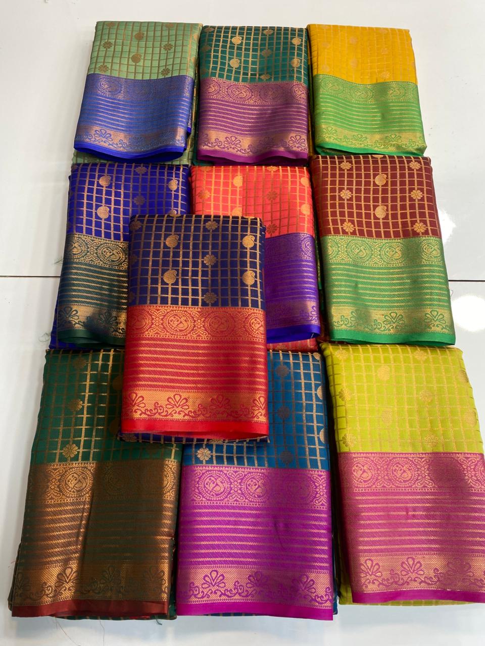 Semi Silk Broket Saree (3113H)