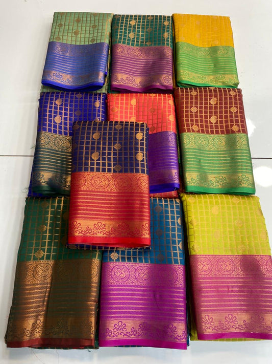 Semi Silk Broket Saree  ( 3113H-R )