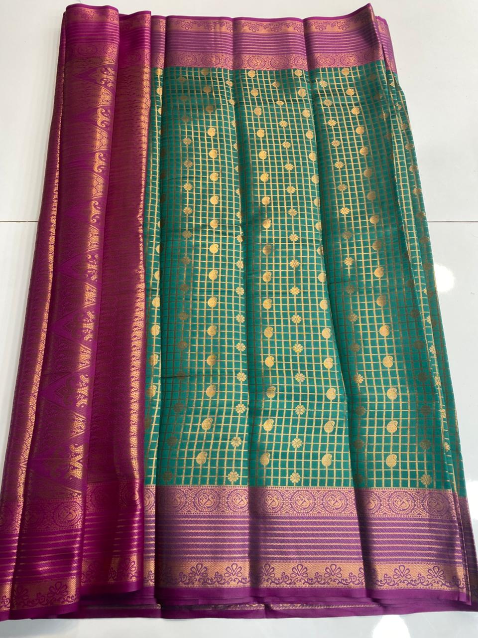 Semi Silk Broket Saree (3113H)
