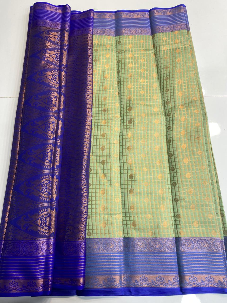 Semi Silk Broket Saree (3113H)