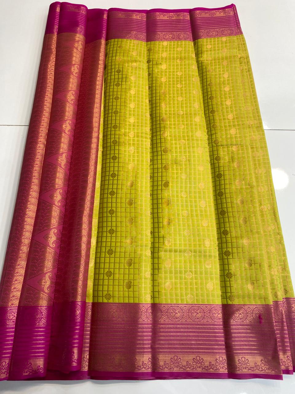 Semi Silk Broket Saree (3113H)