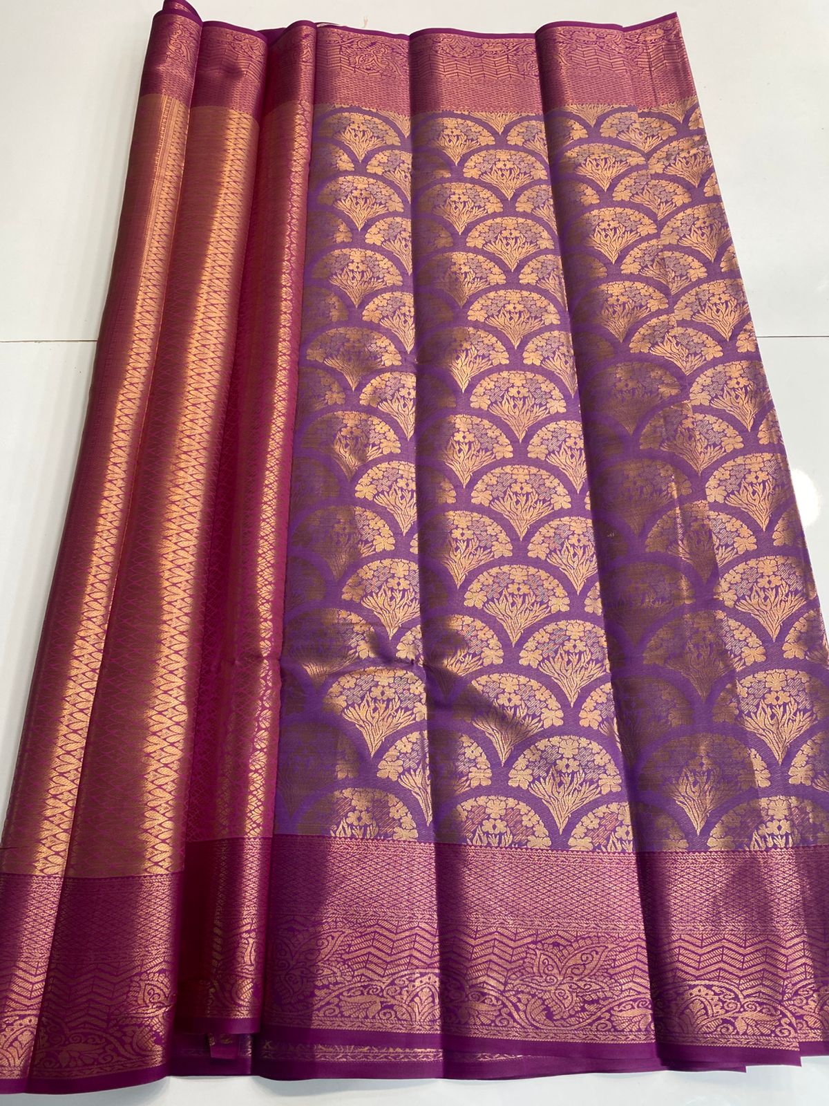 Semi Silk Broket Saree (3113I)