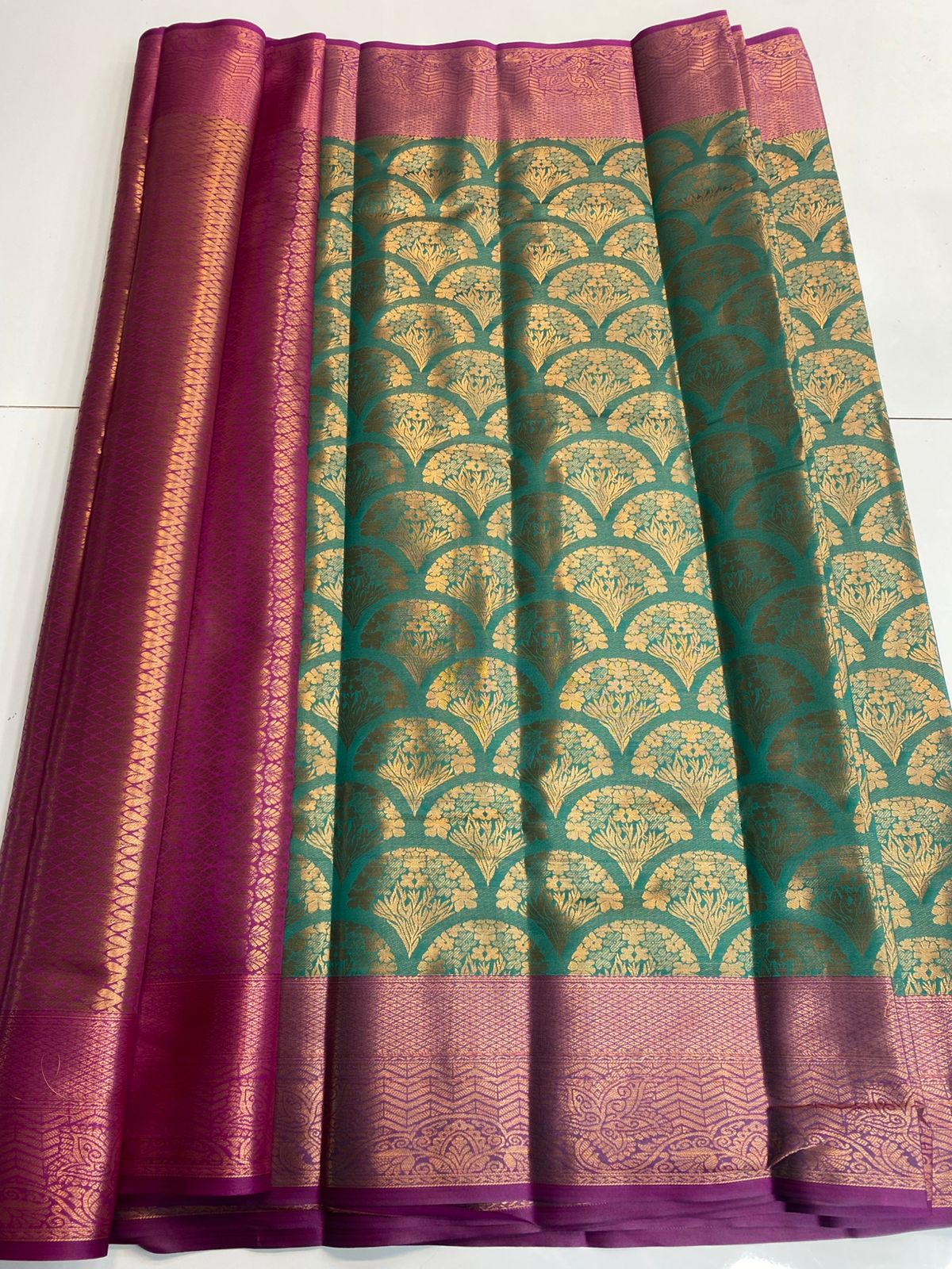 Semi Silk Broket Saree (3113I)