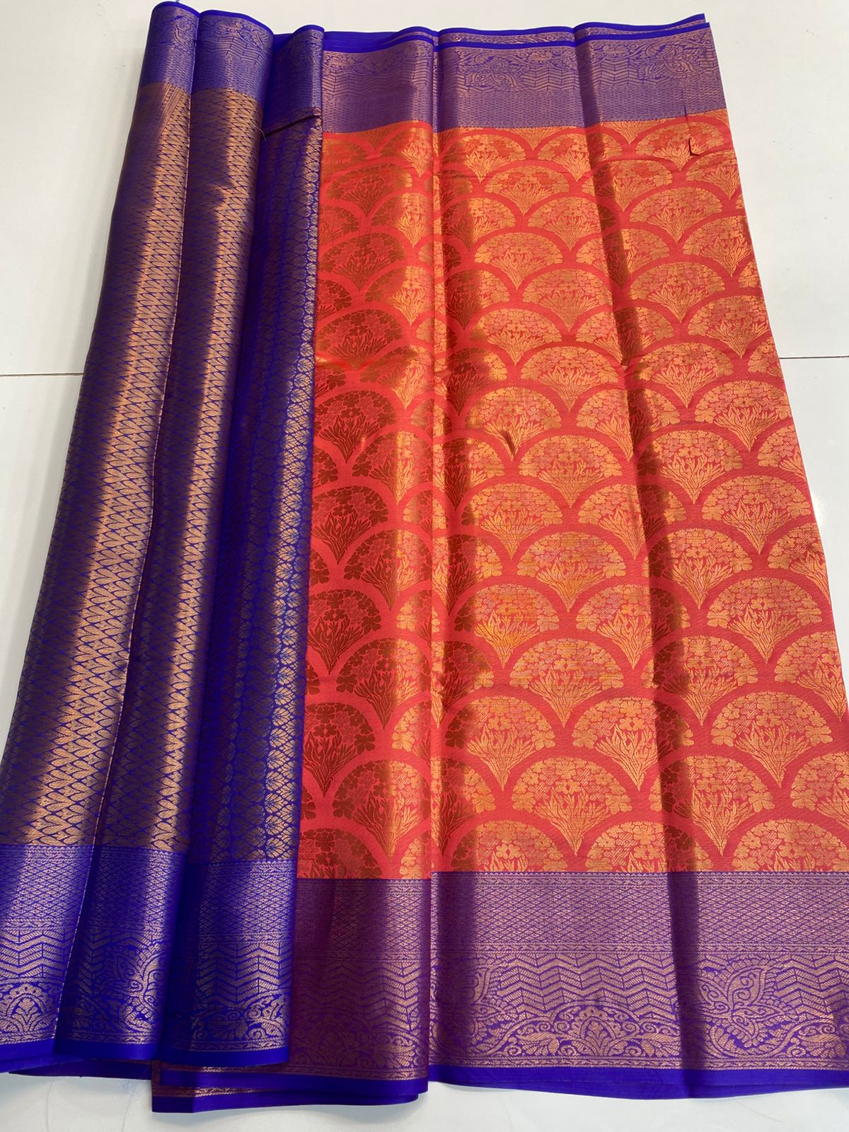 Semi Silk Broket Saree (3113I)