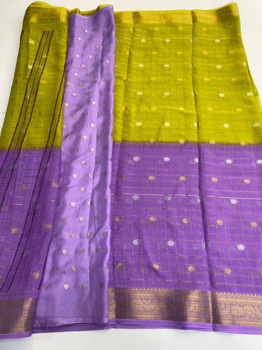 Fancy Georgette Zari Butta Saree  ( 3137B-R )