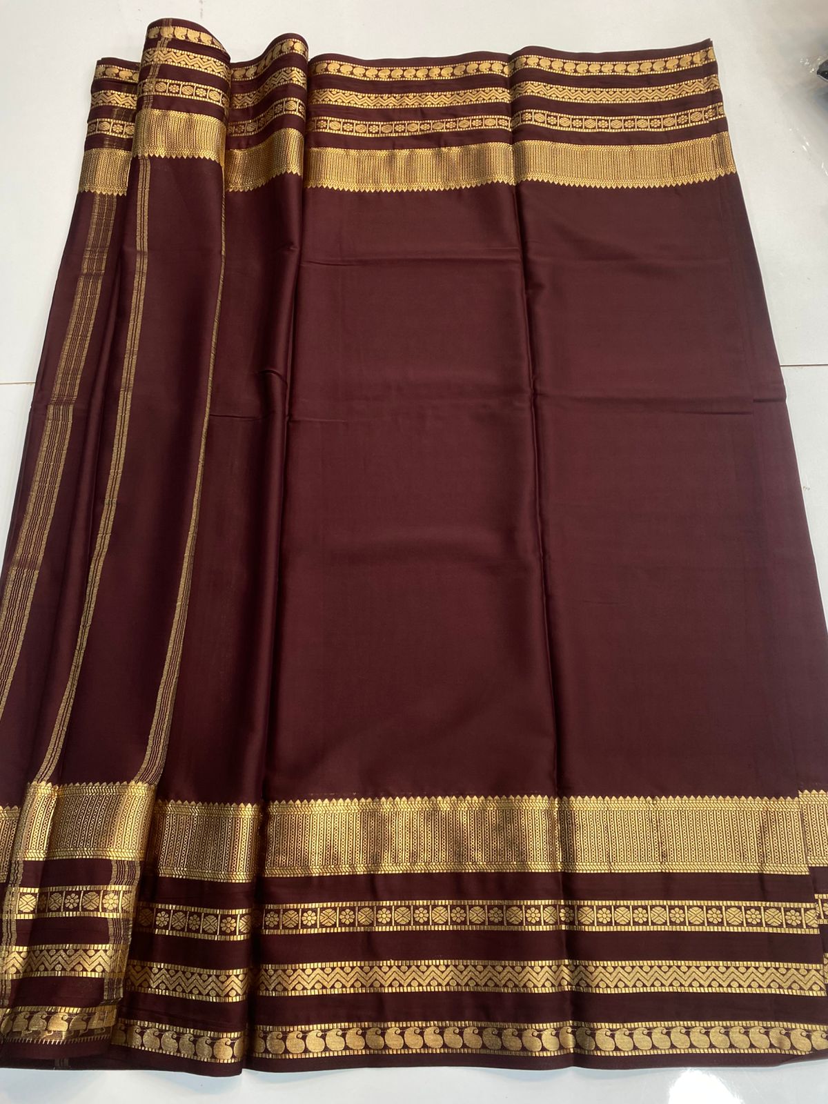 Mysore Crepe Self Saree (3145B)