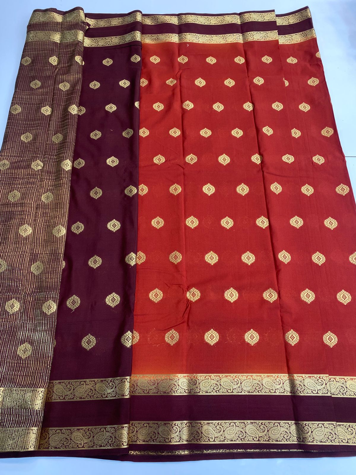 Mysore Crepe Butta Saree (3156)