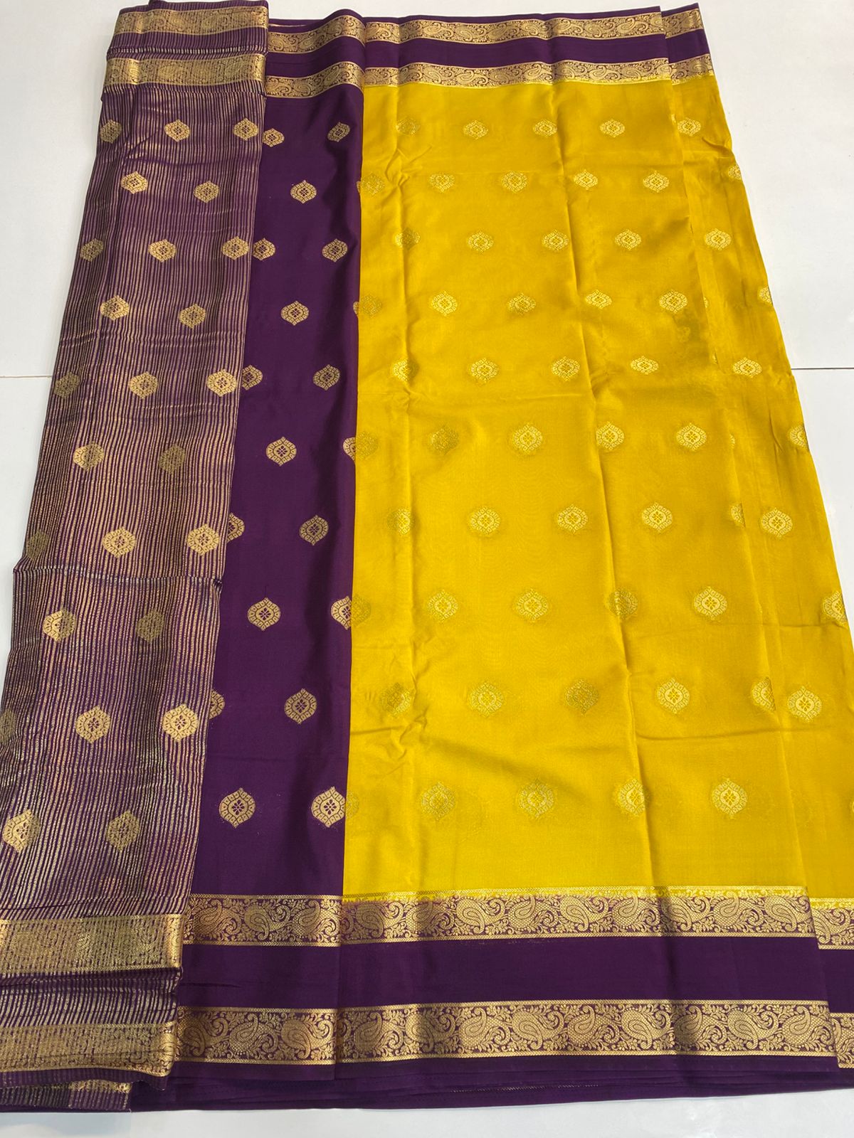 Mysore Crepe Butta Saree (3156)