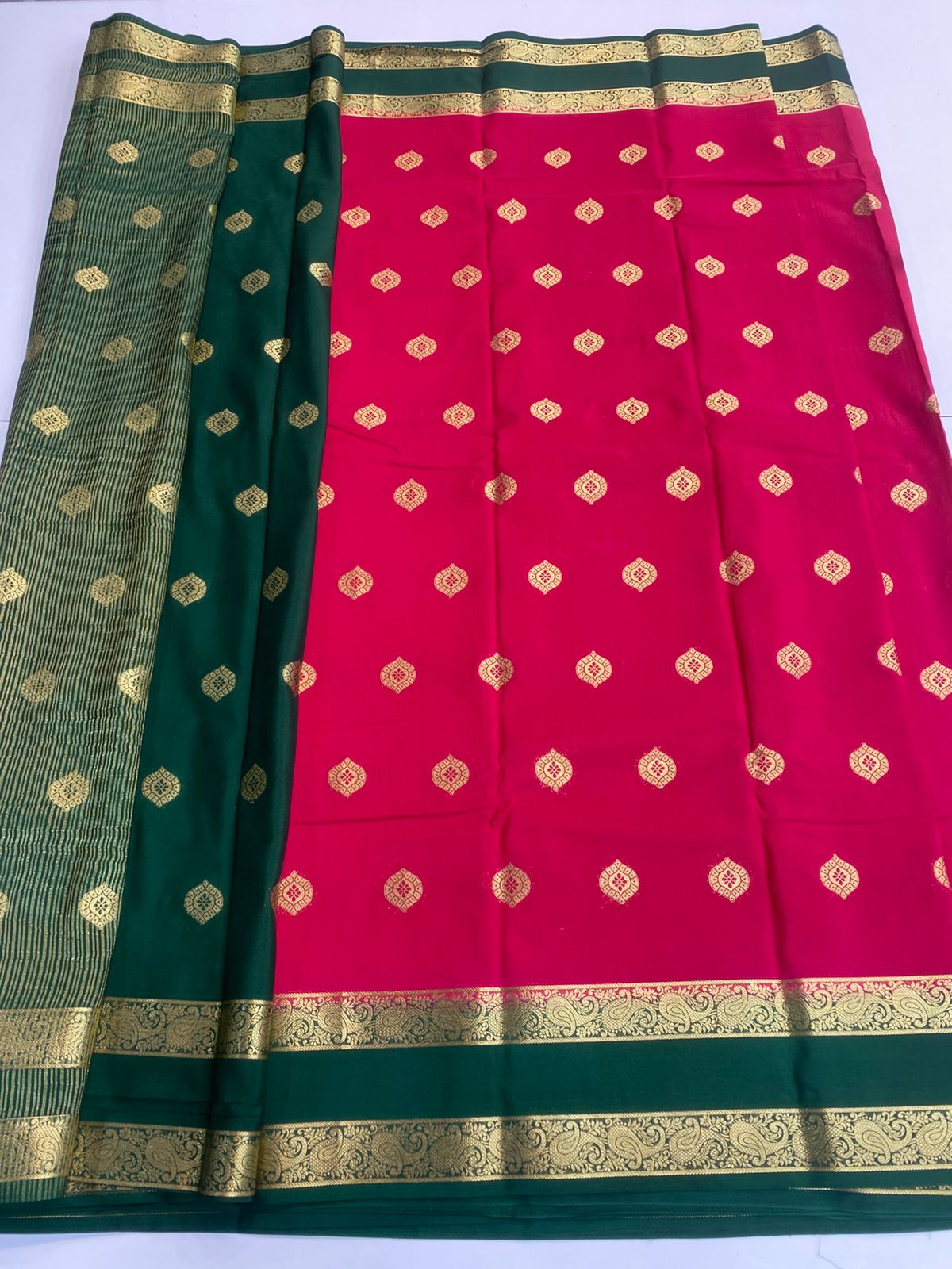 Mysore Crepe Butta Saree (3156)
