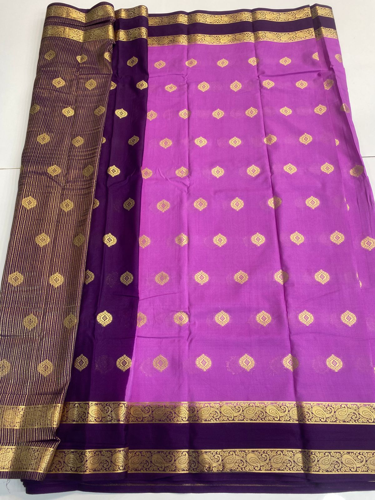 Mysore Crepe Butta Saree (3156)