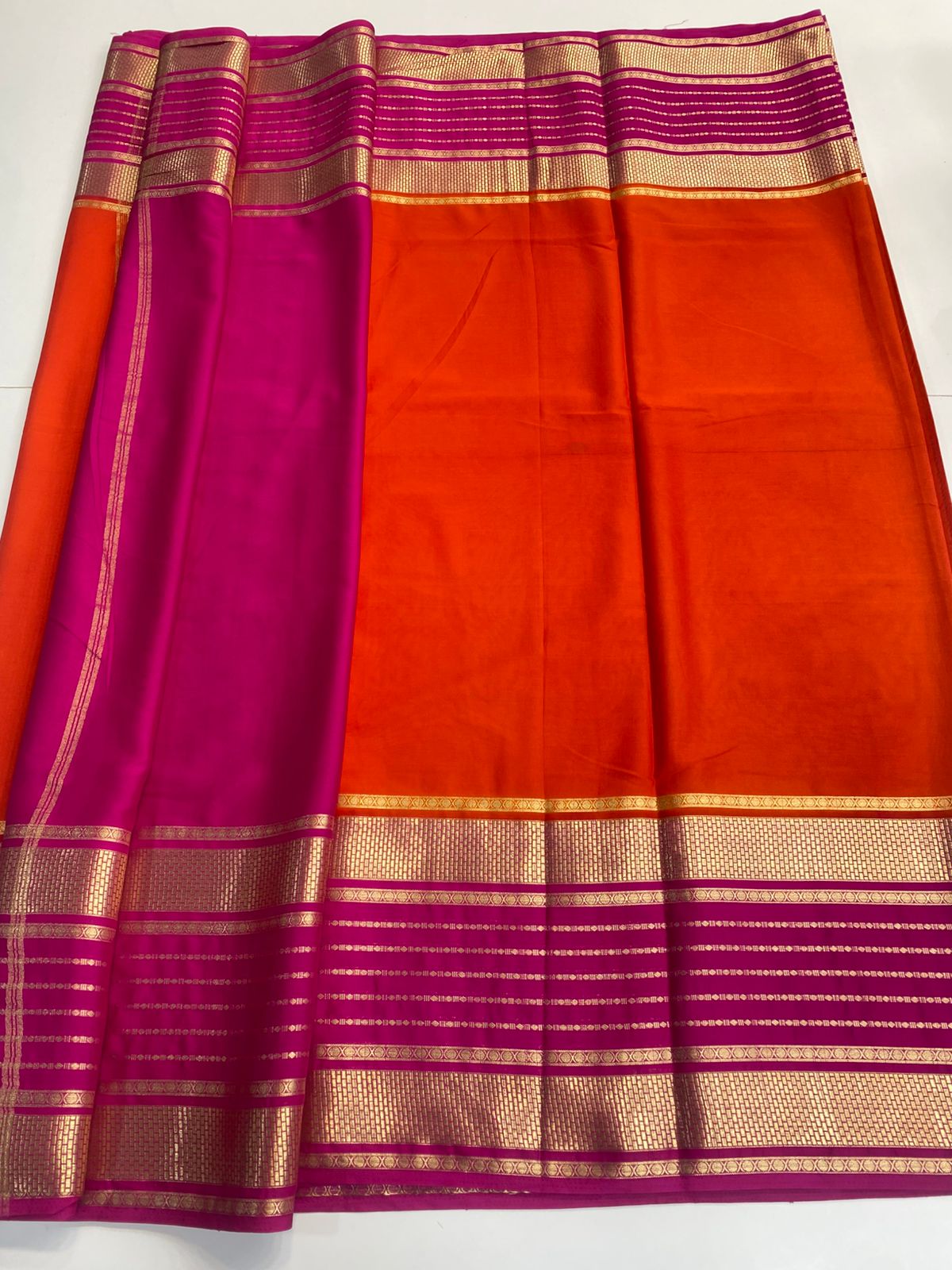 Mysore Crepe Bentex Border Saree (3158)