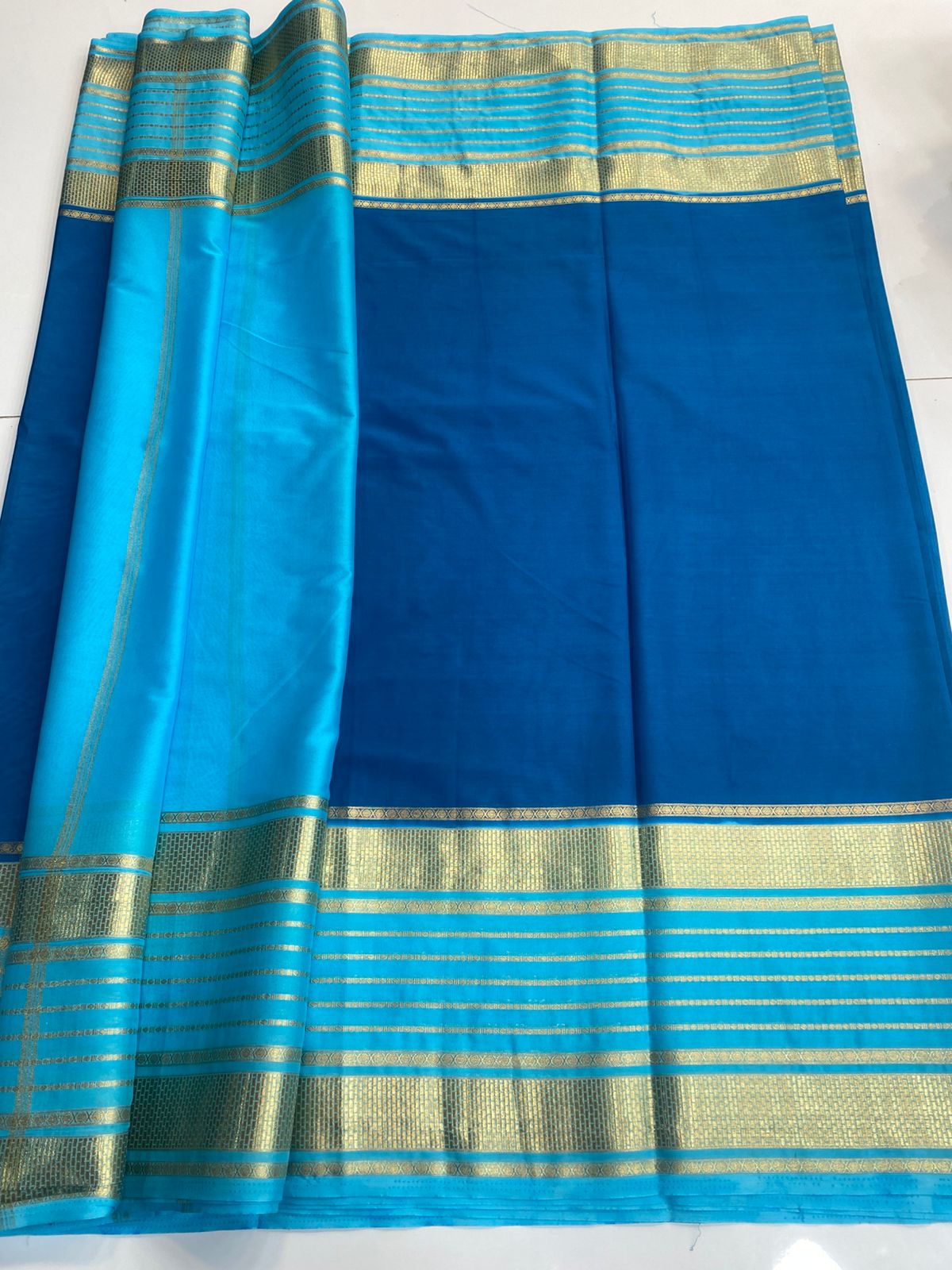 Mysore Crepe Bentex Border Saree (3158)