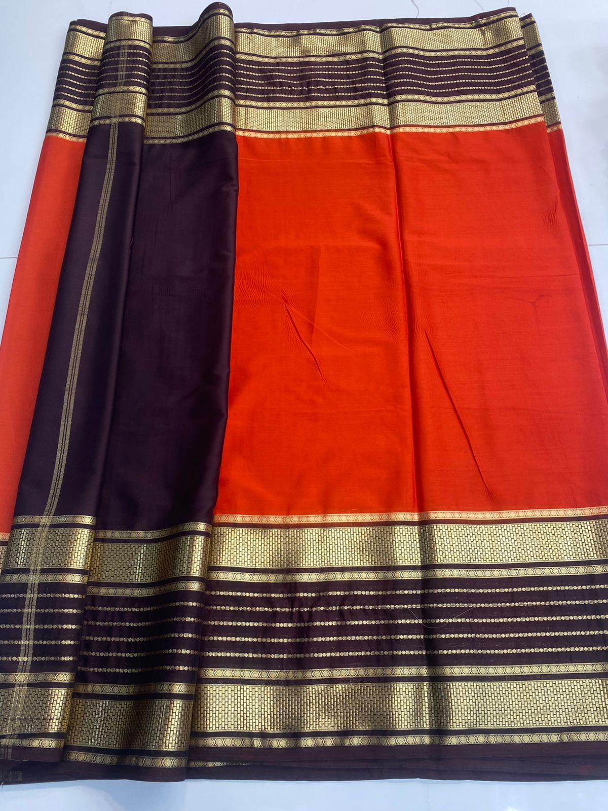 Mysore Crepe Bentex Border Saree (3158)