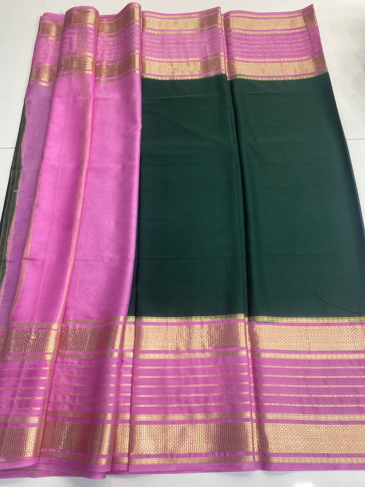 Mysore Crepe Bentex Border Saree (3158)