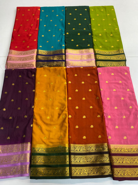 Mysore Crepe Butta Saree (3160)