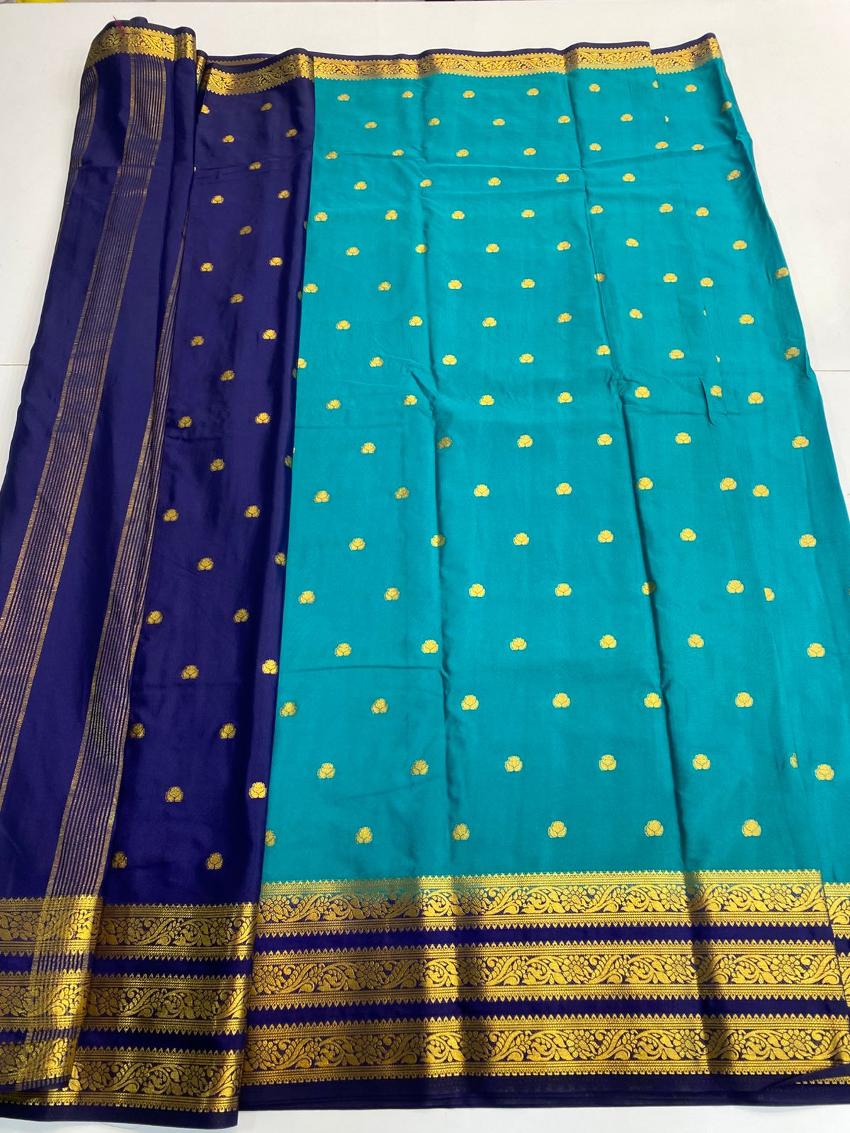 Mysore Crepe Butta Saree (3160)