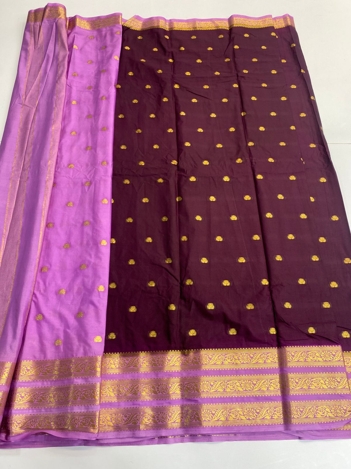 Mysore Crepe Butta Saree (3160)