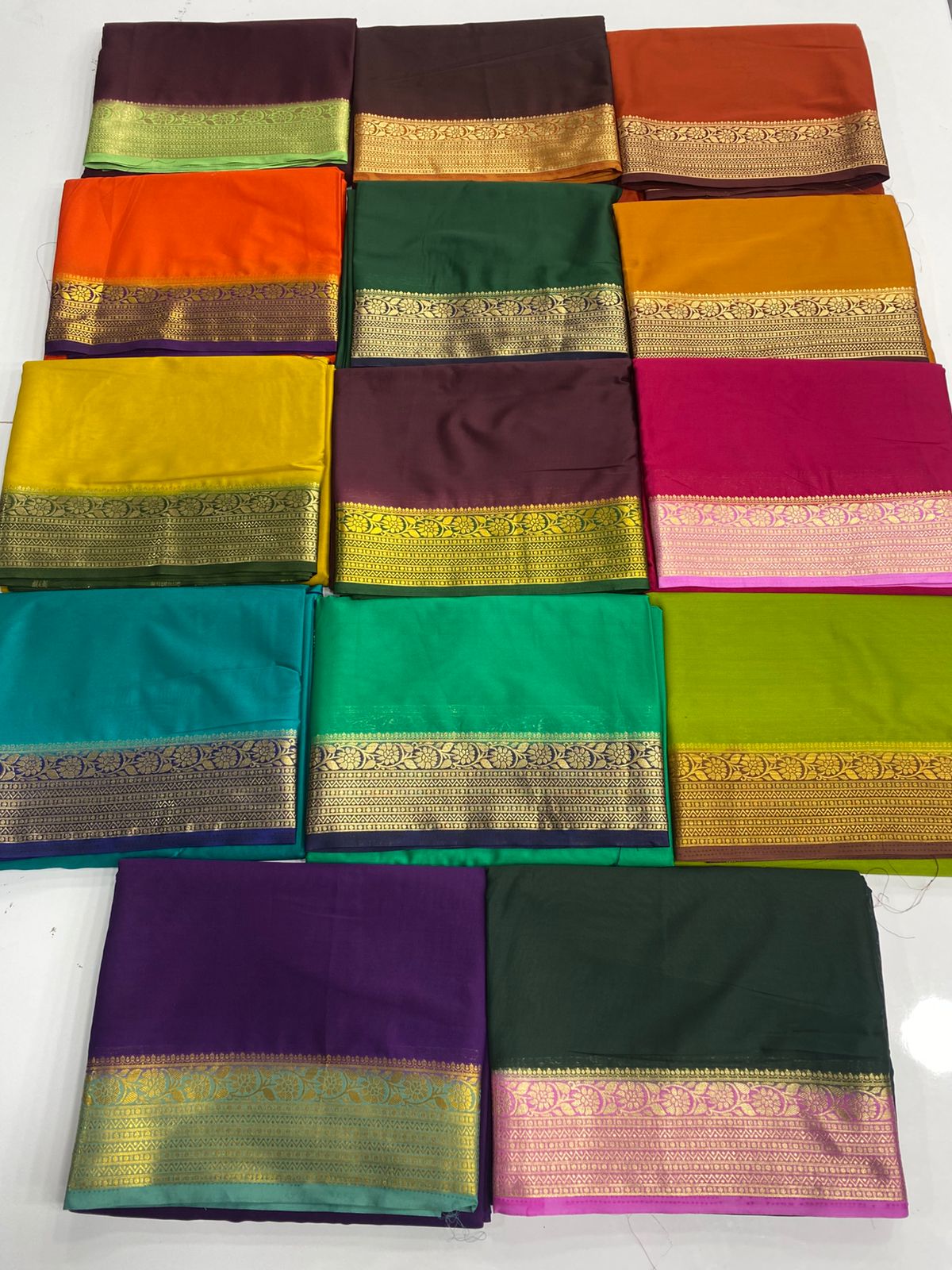 Mysore Crepe Zari Border Saree(3166A)
