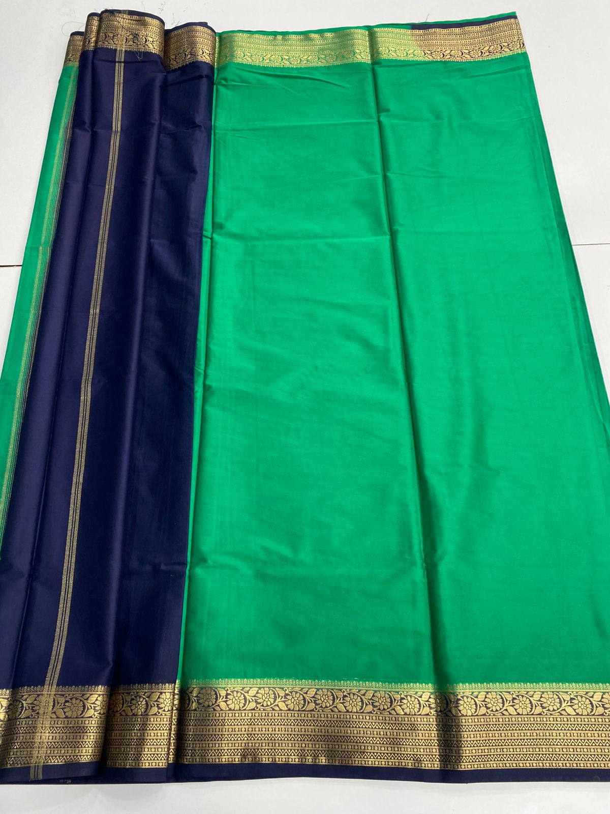 Mysore Crepe Zari Border Saree(3166A)
