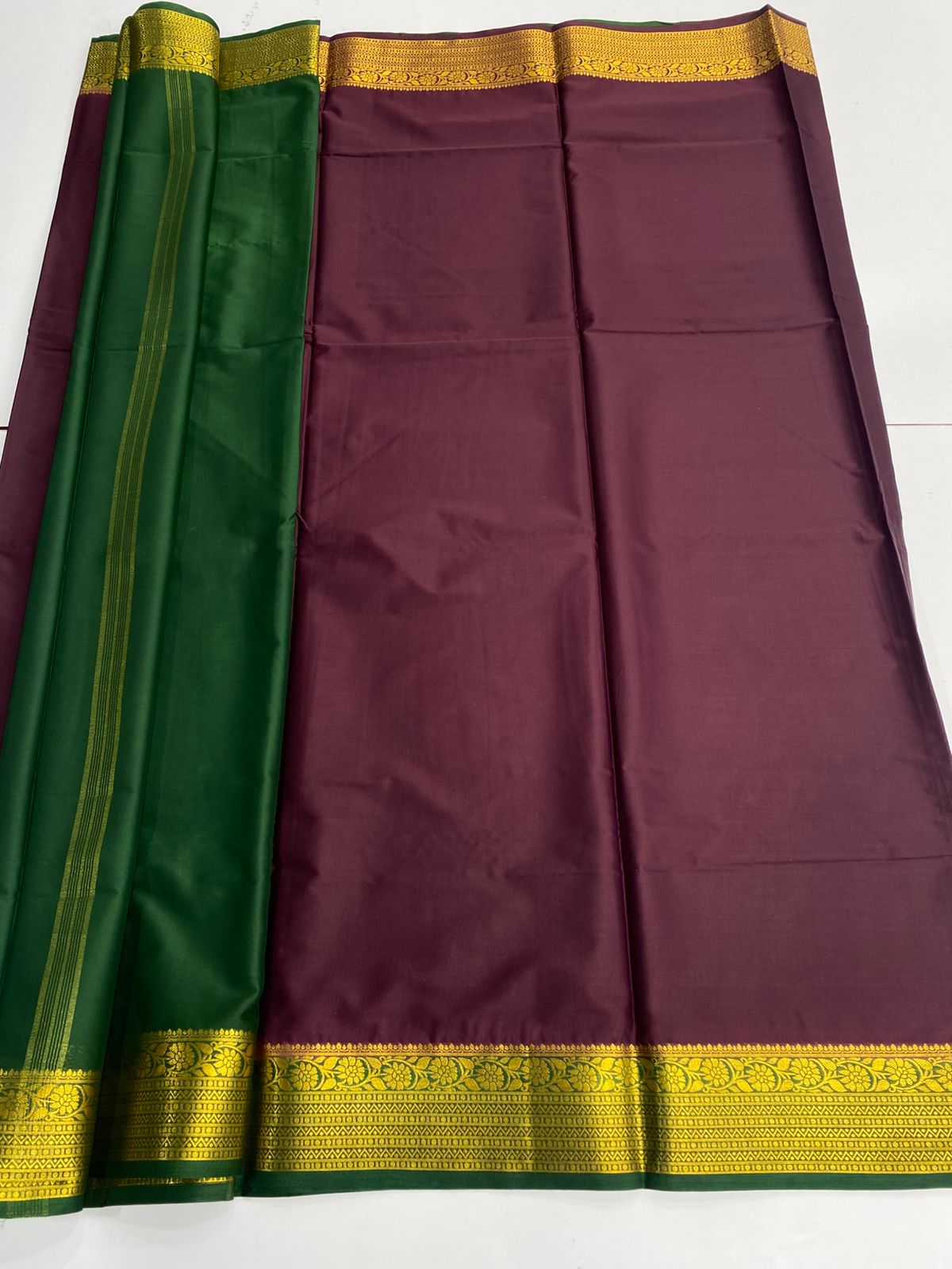 Mysore Crepe Zari Border Saree(3166A)