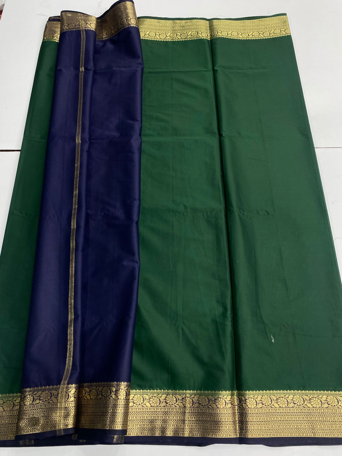 Mysore Crepe Zari Border Saree(3166A)