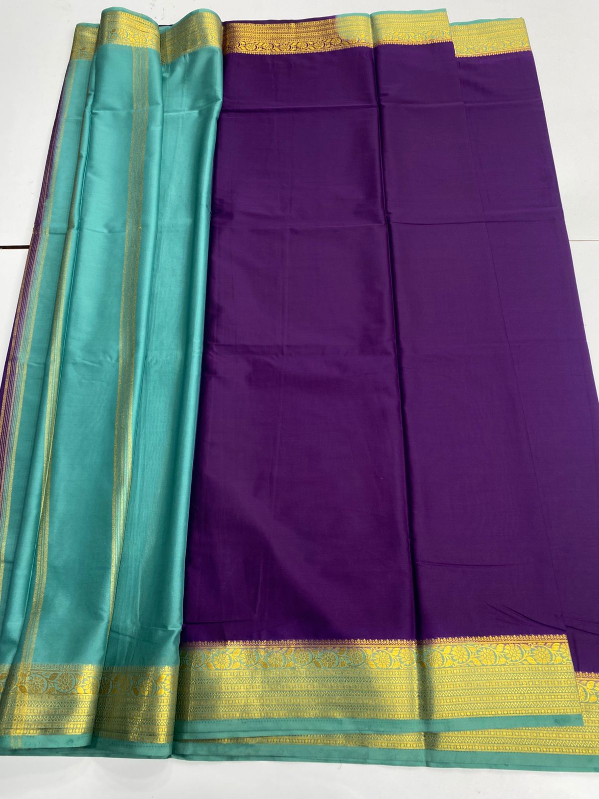 Mysore Crepe Zari Border Saree(3166A)