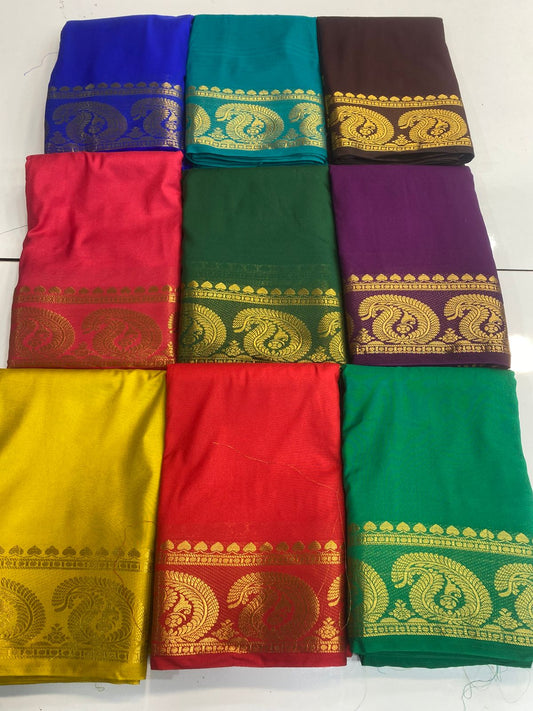 Mysore Crepe Self Saree (3173)