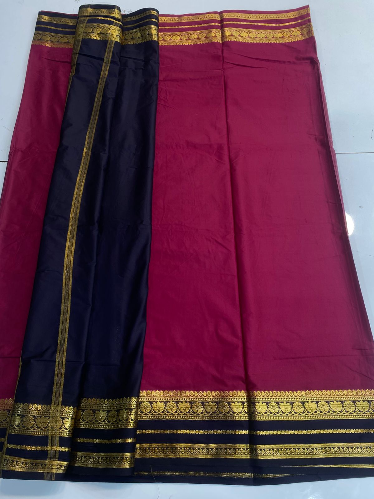 Mysore Crepe Bentex Border Saree(3166B)