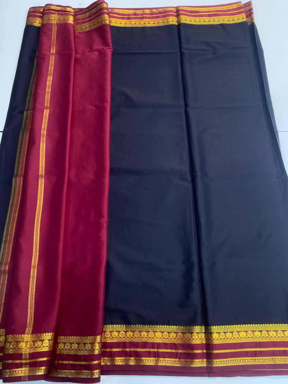 Mysore Crepe Bentex Border Saree(3166B)