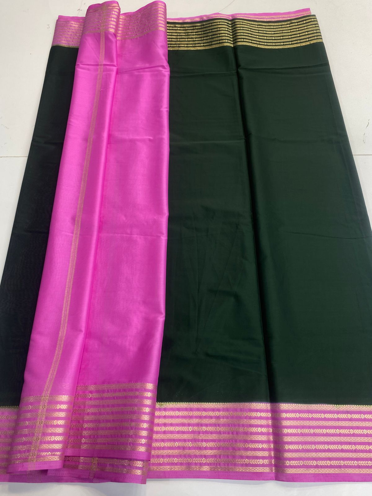 Mysore Crepe Zari Border Saree (3166C)