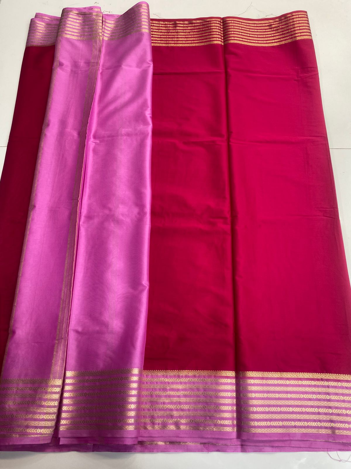 Mysore Crepe Zari Border Saree (3166C)