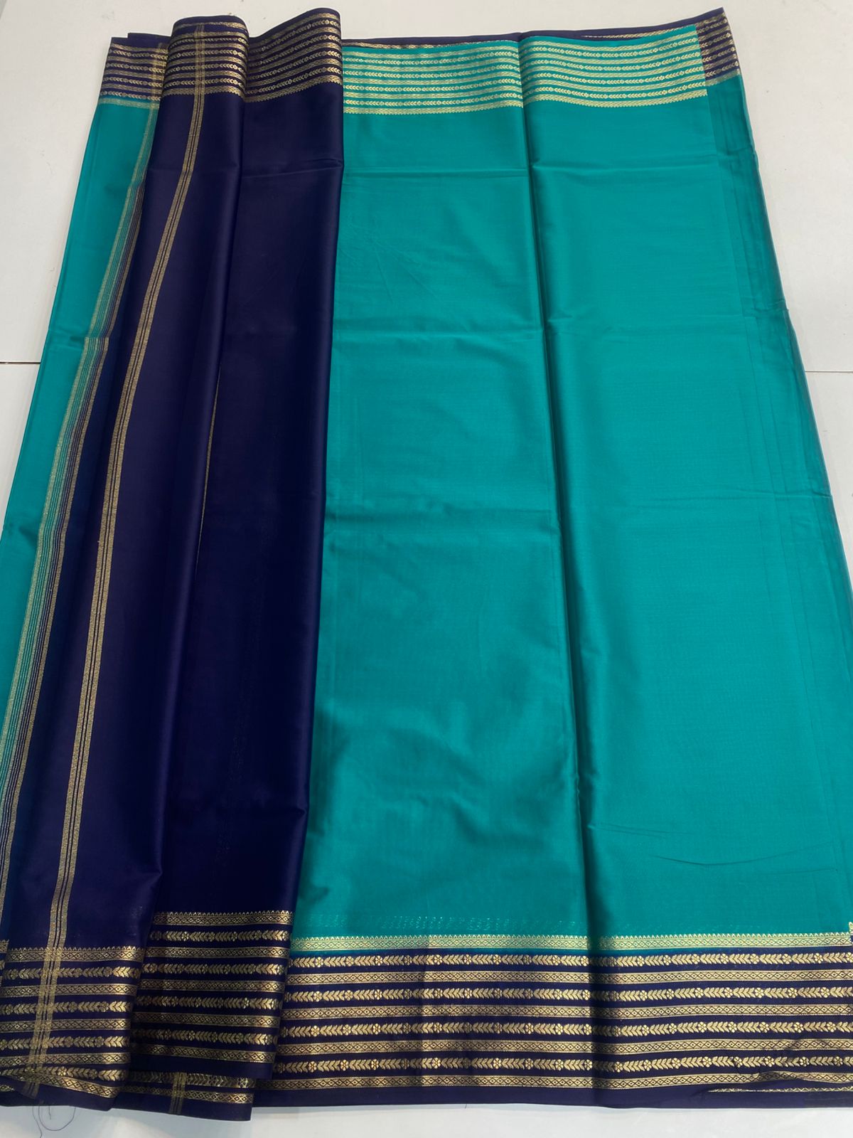 Mysore Crepe Zari Border Saree (3166C)