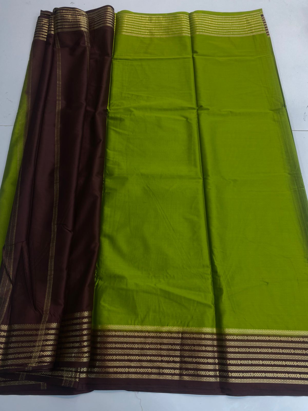 Mysore Crepe Zari Border Saree (3166C)