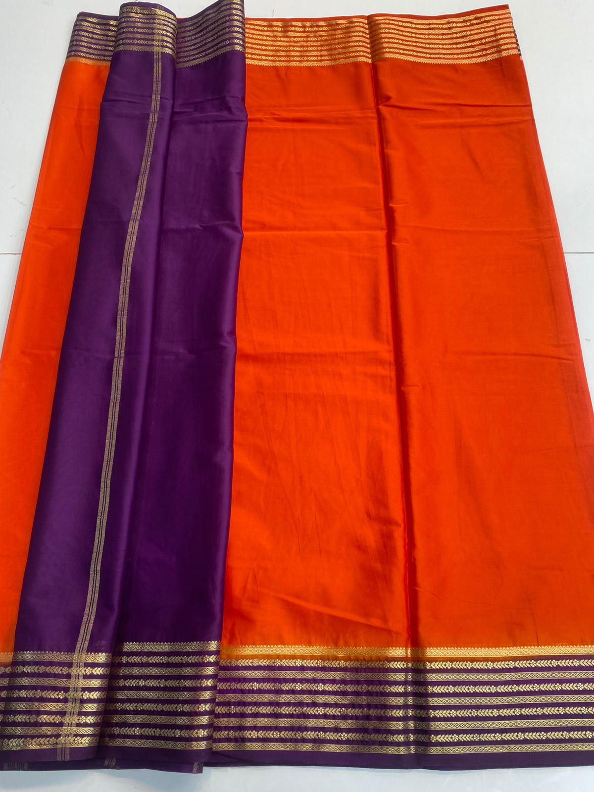 Mysore Crepe Zari Border Saree (3166C)