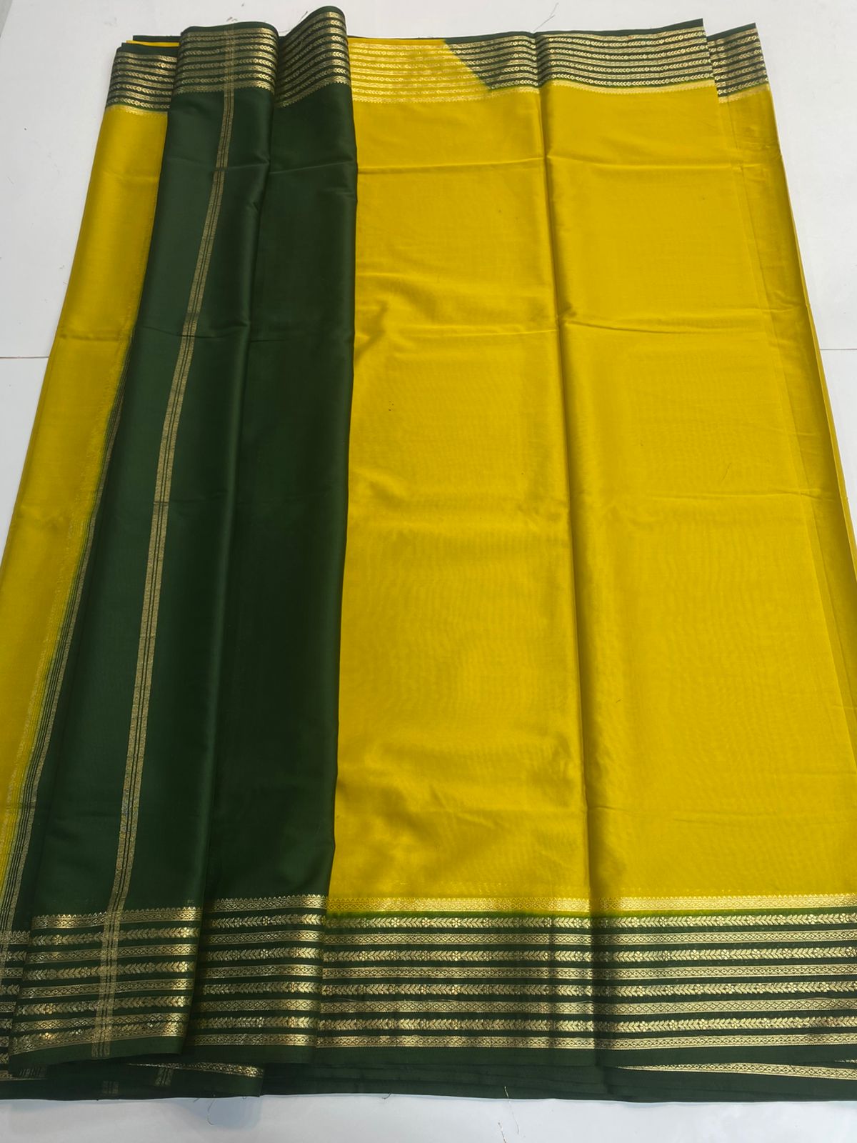 Mysore Crepe Zari Border Saree (3166C)