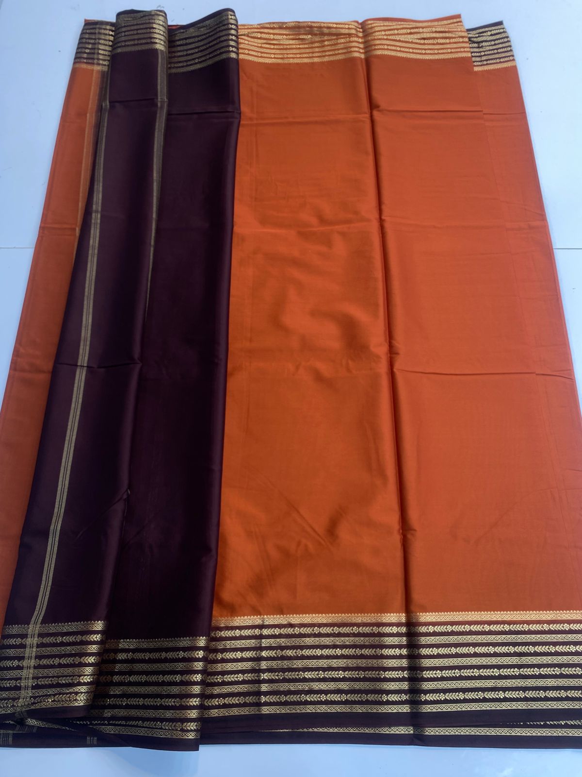 Mysore Crepe Zari Border Saree (3166C)