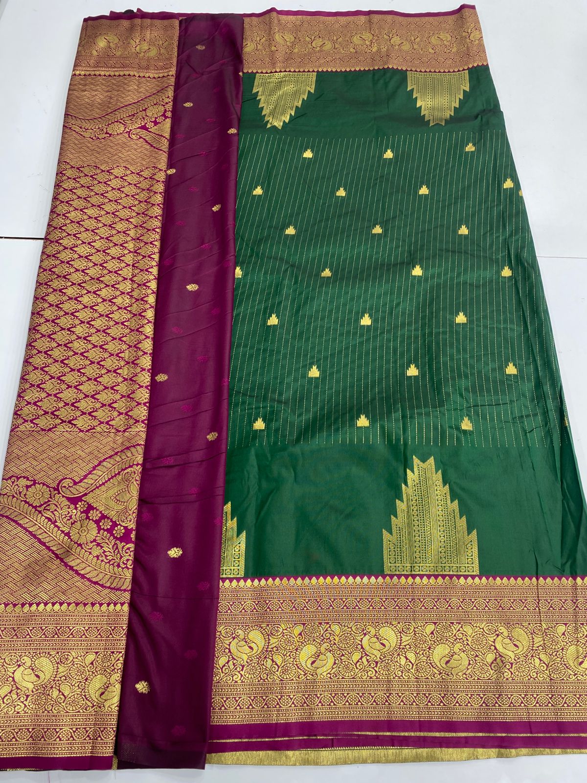 Semi Silk Broket Saree (3167A)