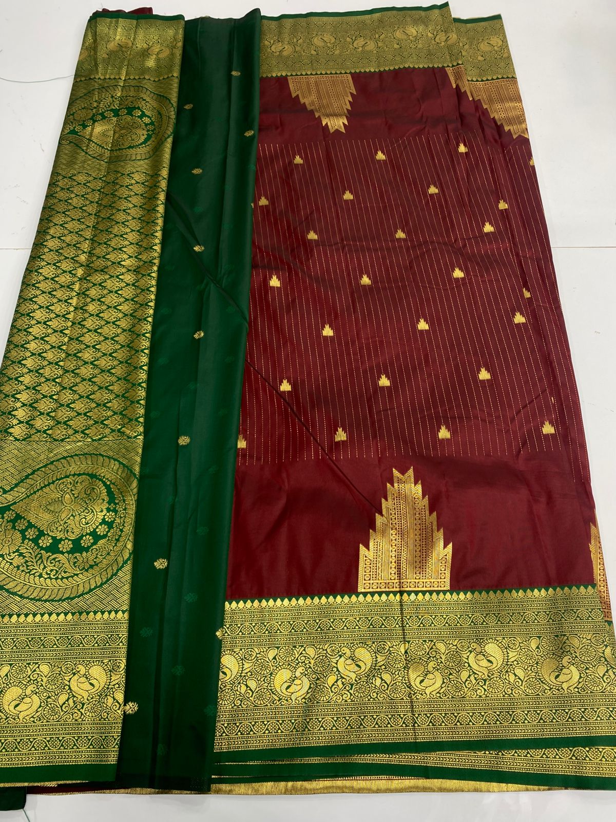 Semi Silk Broket Saree (3167A)