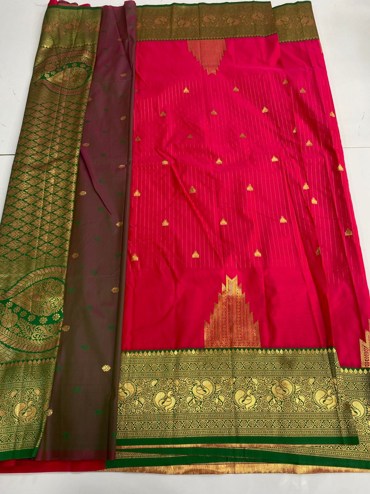 Semi Silk Broket Saree (3167A)