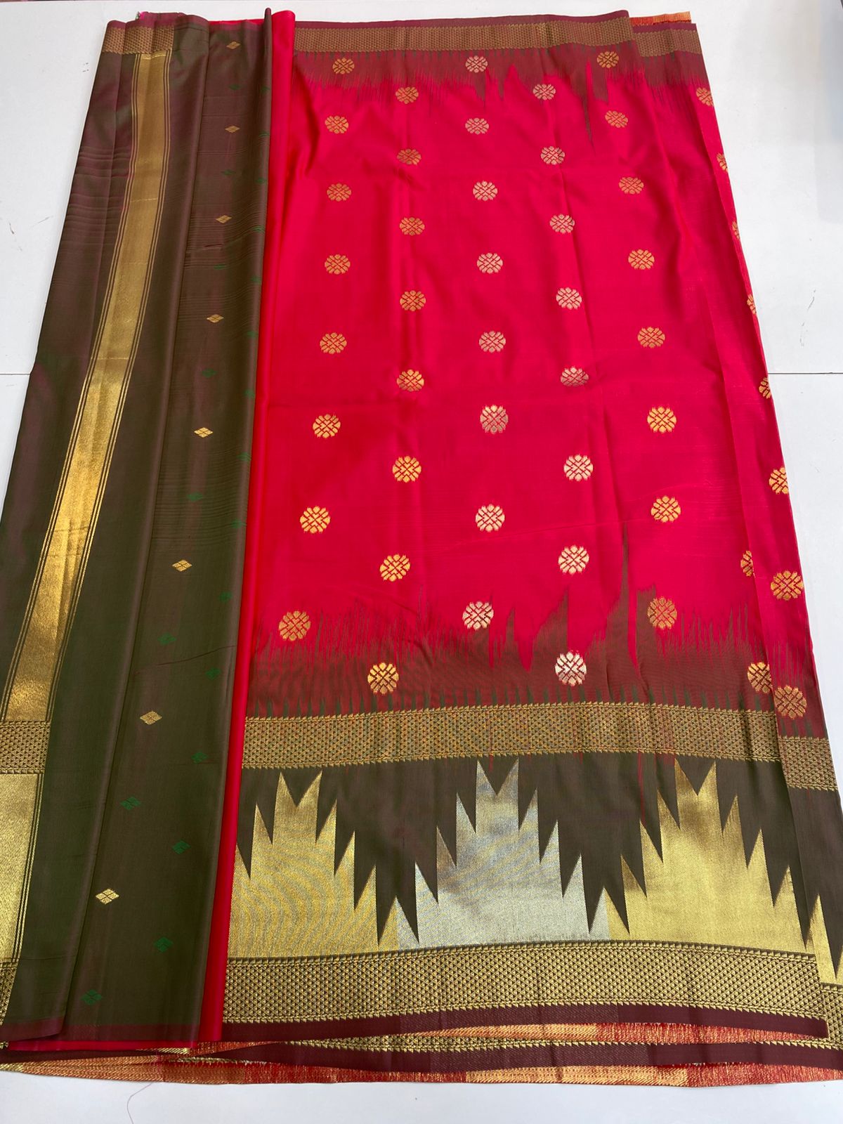 Semi Silk Broket Saree (3167B)