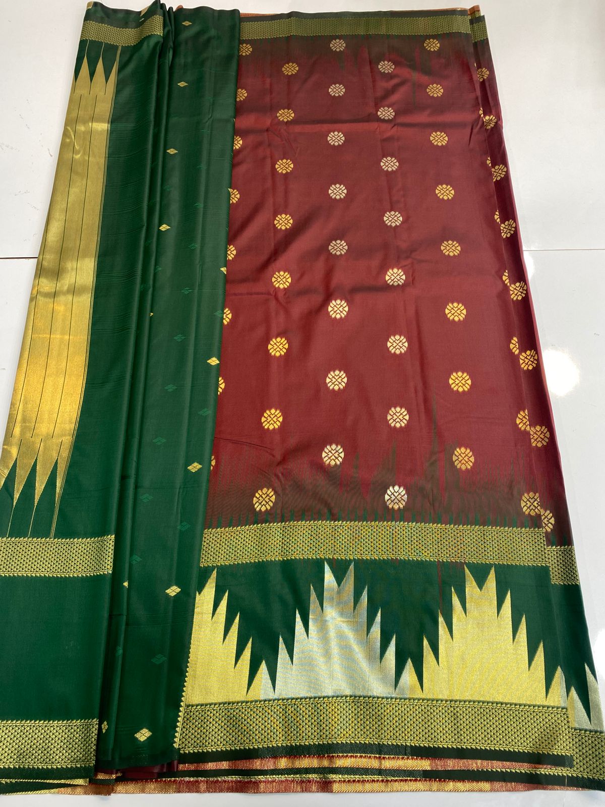 Semi Silk Broket Saree (3167B)