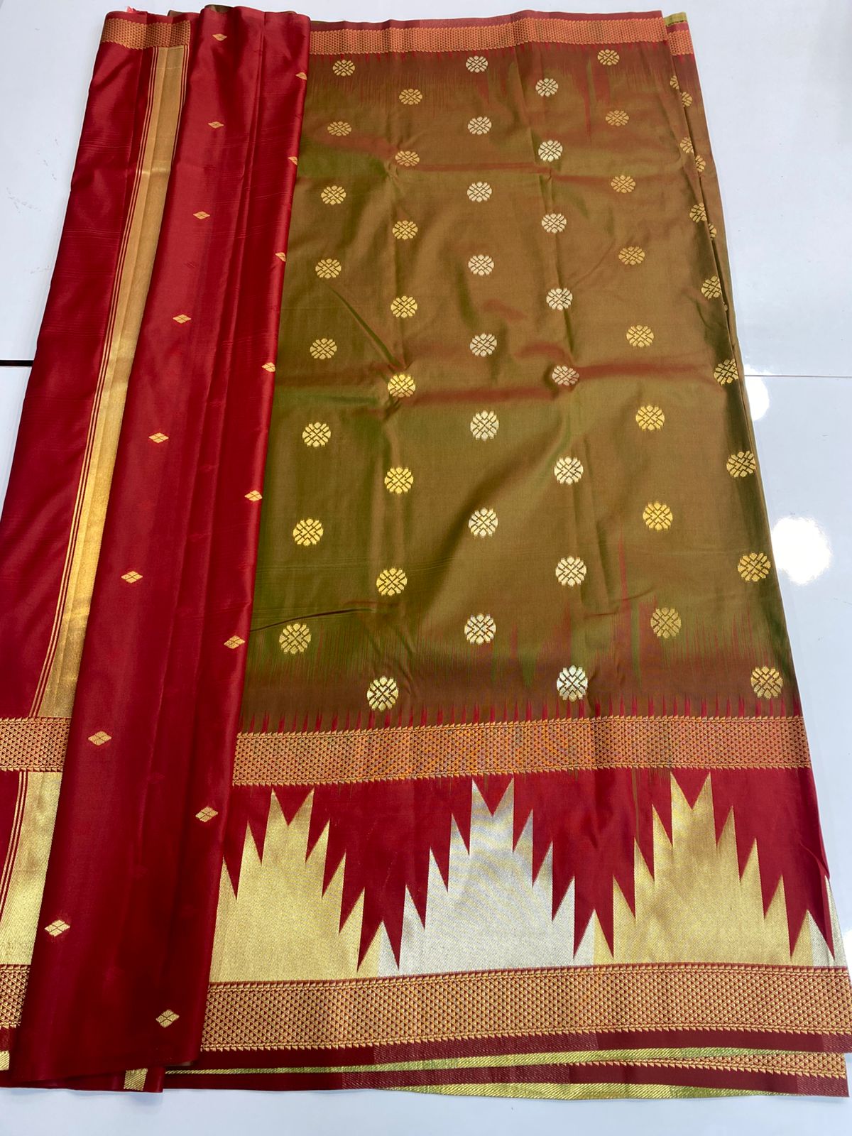 Semi Silk Broket Saree (3167B)