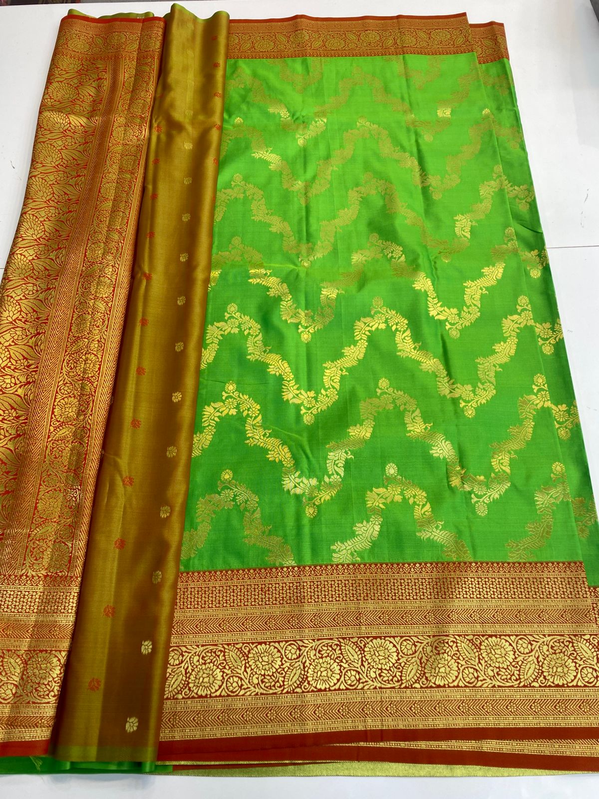 Kanchipuram semi silk sarees(3169)