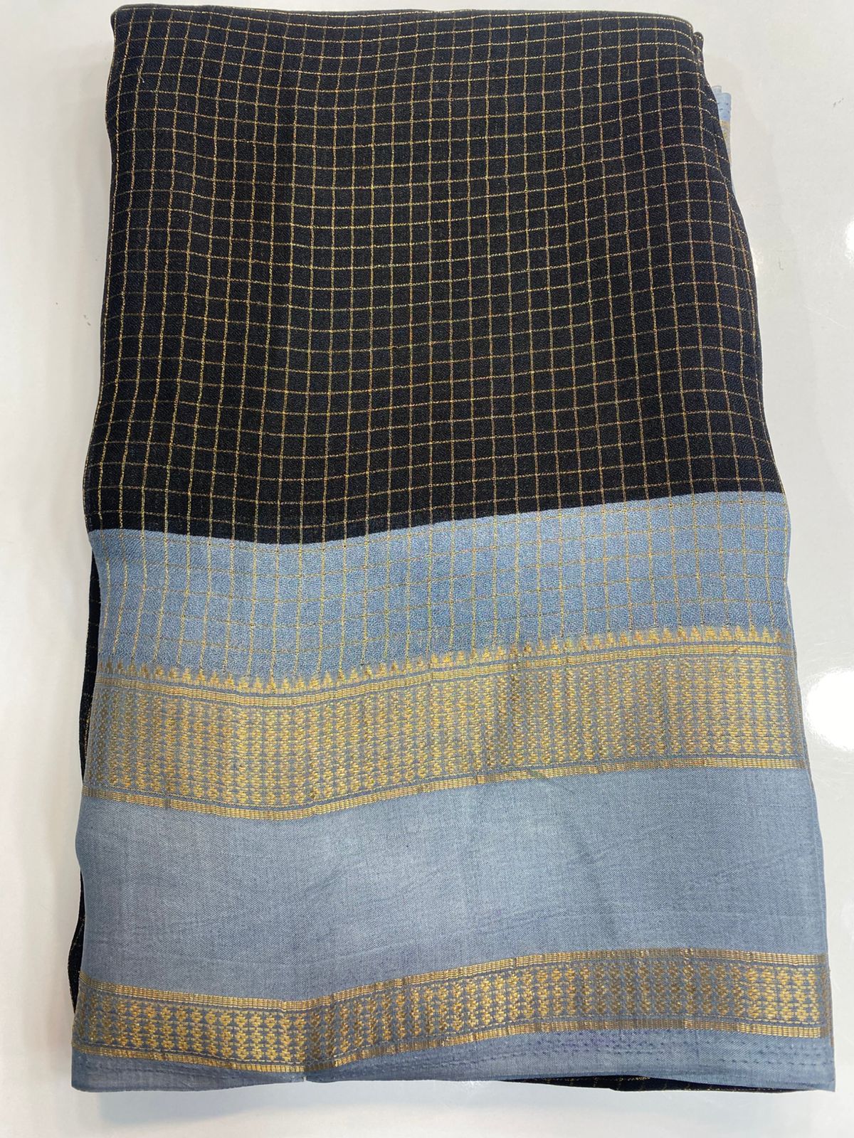 Fancy Georgette Chex Sare(3177)