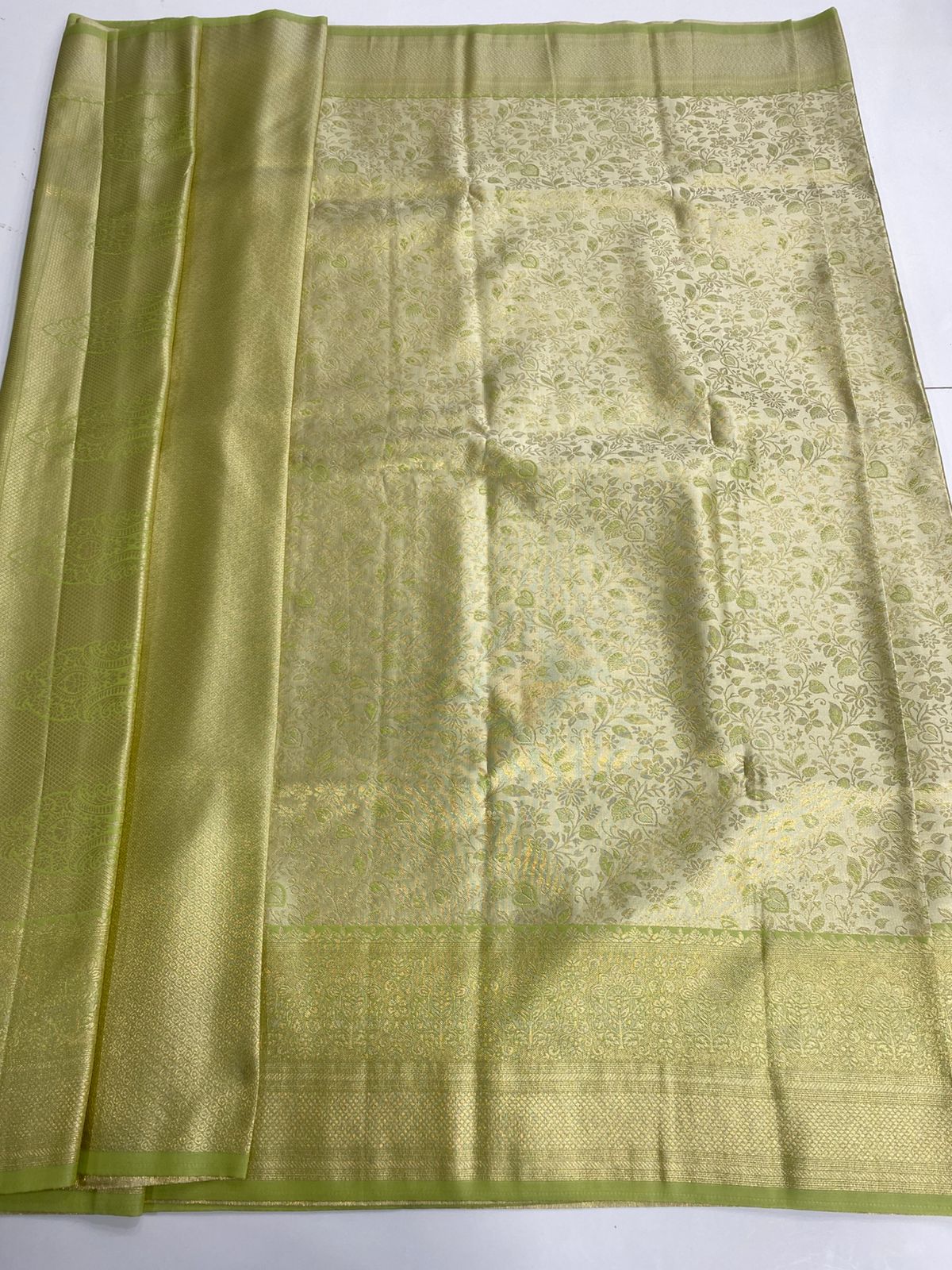 Semi Silk Tissue Broket Satin Saree(3026B)